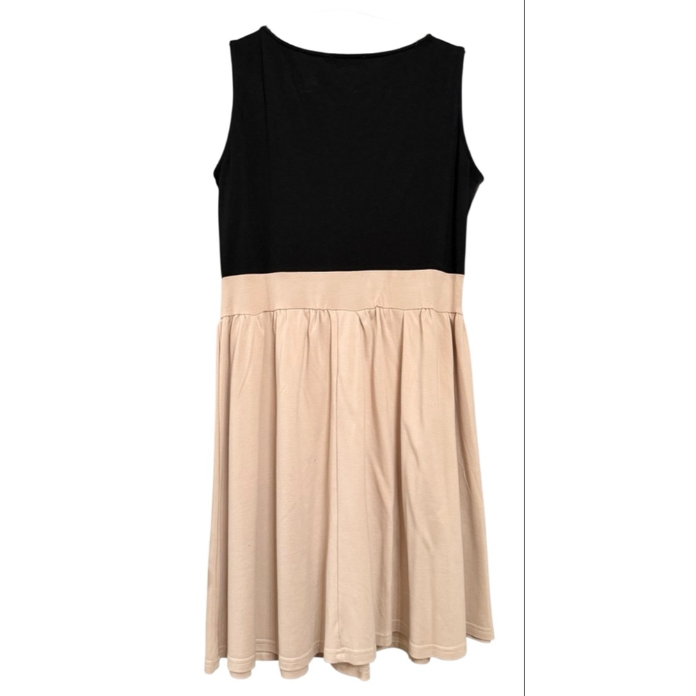 NWT Women's Ouges Black Beige Lace Sleeveless Min… - image 7